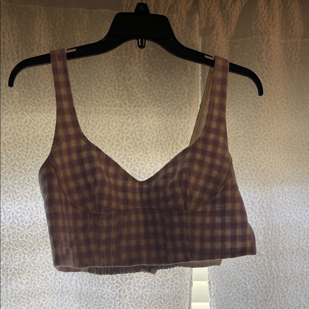Zara Purple Plaid Tank Top